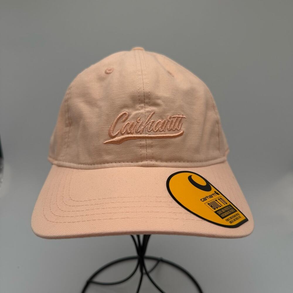 Carhartt Light Peach Baseball Cap, Adjustable Strap Closure. Embroidered Logo